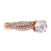 Zeghani Rose Gold Infinity Pave Engagement Ring - Skeie's Jewelers