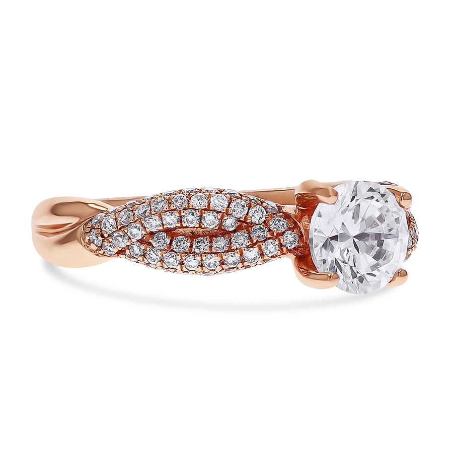 Zeghani Infinity Pave Engagement Ring