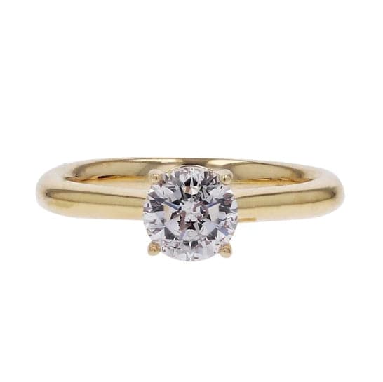18k Yellow Gold Solitaire Engagement Ring by Memoire - Skeie's Jewelers