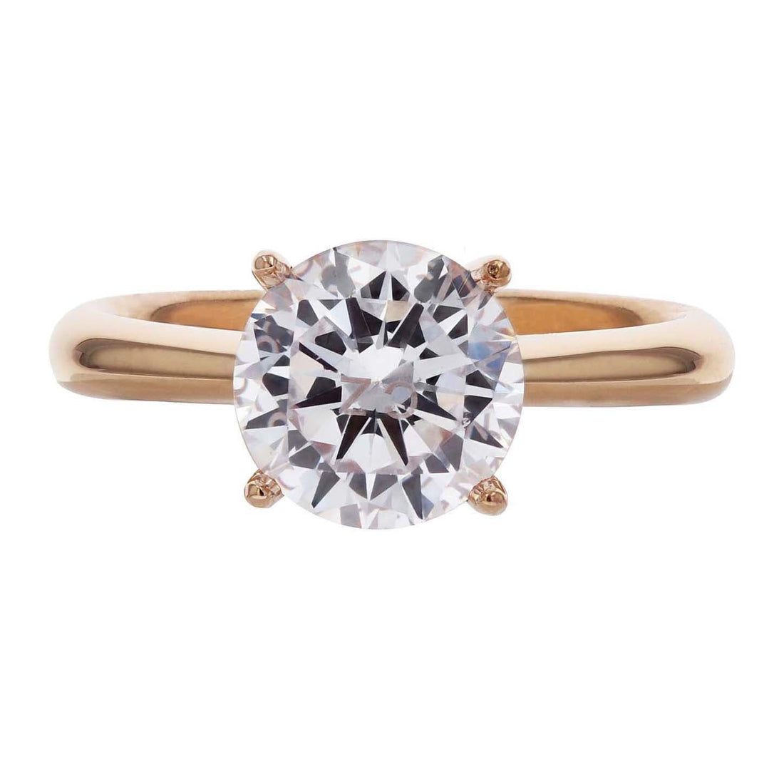 Memoire Classic 4-Prong 18k Rose Gold Solitaire - Skeie's Jewelers