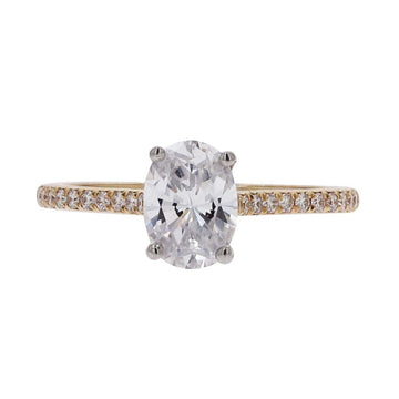 Precision Set Engagement Ring with Diamond Shank - Skeie's Jewelers