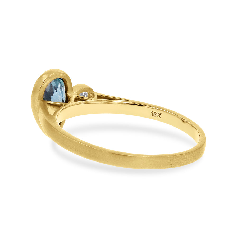 Toi et Moi Sapphire and Diamond Ring by Kimberly Collins