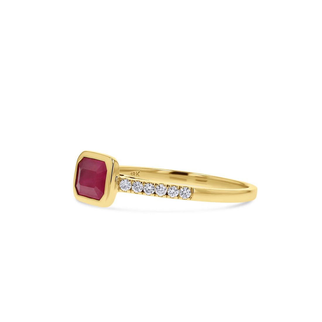 Ruby Bezel-Set Ring by Kimberly Collins