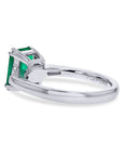 Three Stone Emerald Engagement Ring - Skeie's Jewelers
