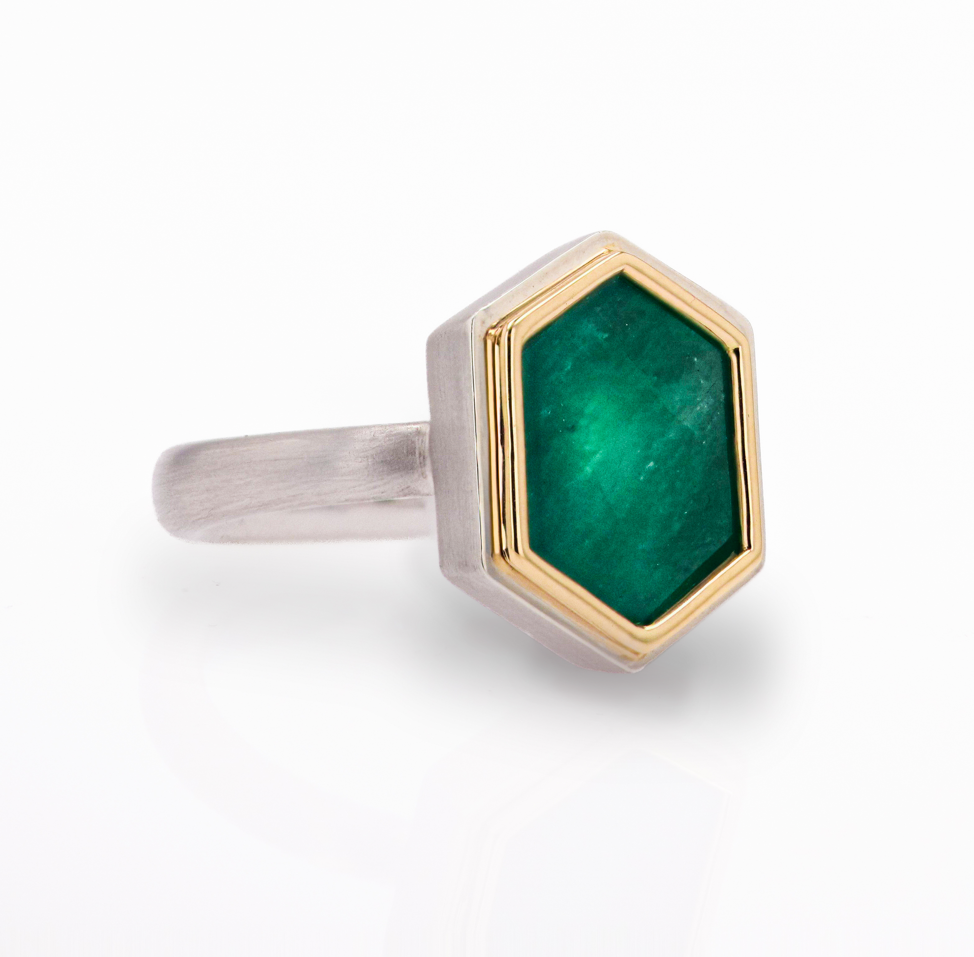 Emerald Slice Gem Drop Ring - Skeie's Jewelers
