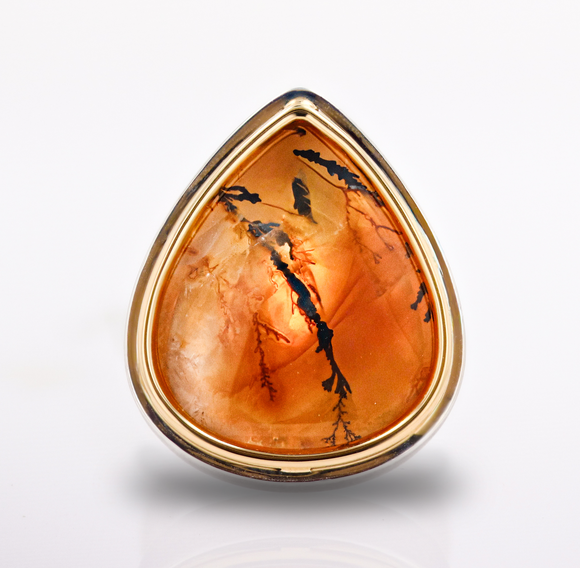 Tourmalinated Quartz Gem Drop Ring - Skeie's Jewelers