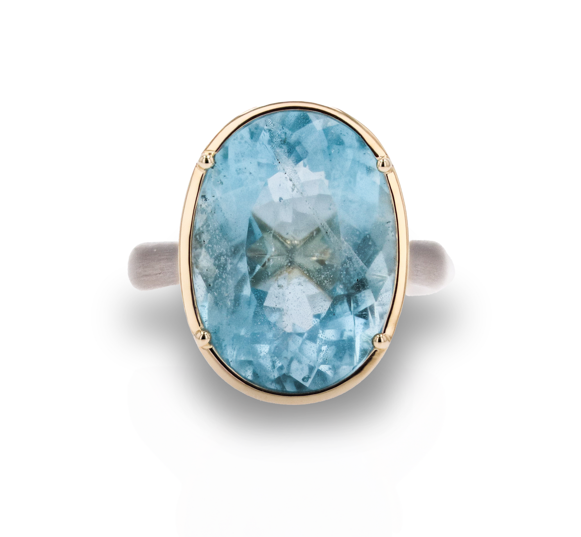 Aquamarine Bridge Gem Drop Ring - Skeie's Jewelers