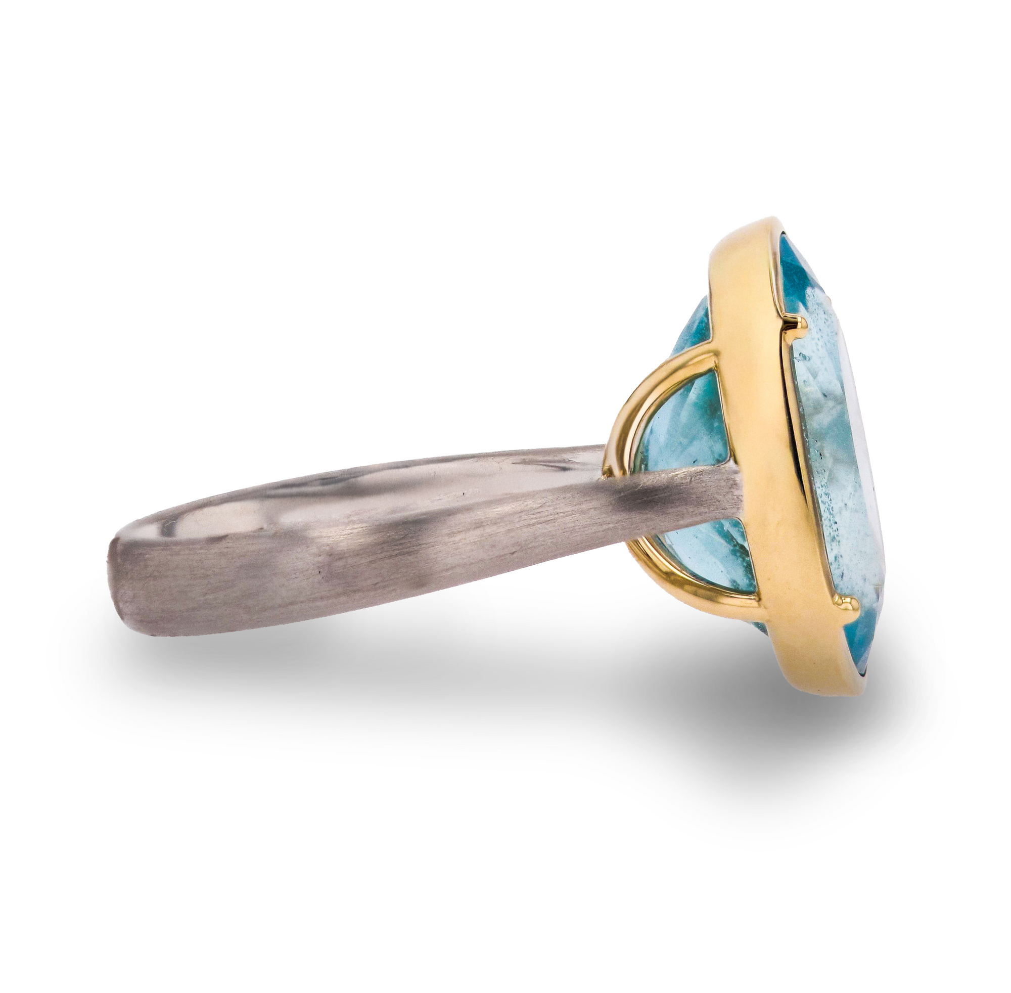 Aquamarine Bridge Gem Drop Ring - Skeie's Jewelers