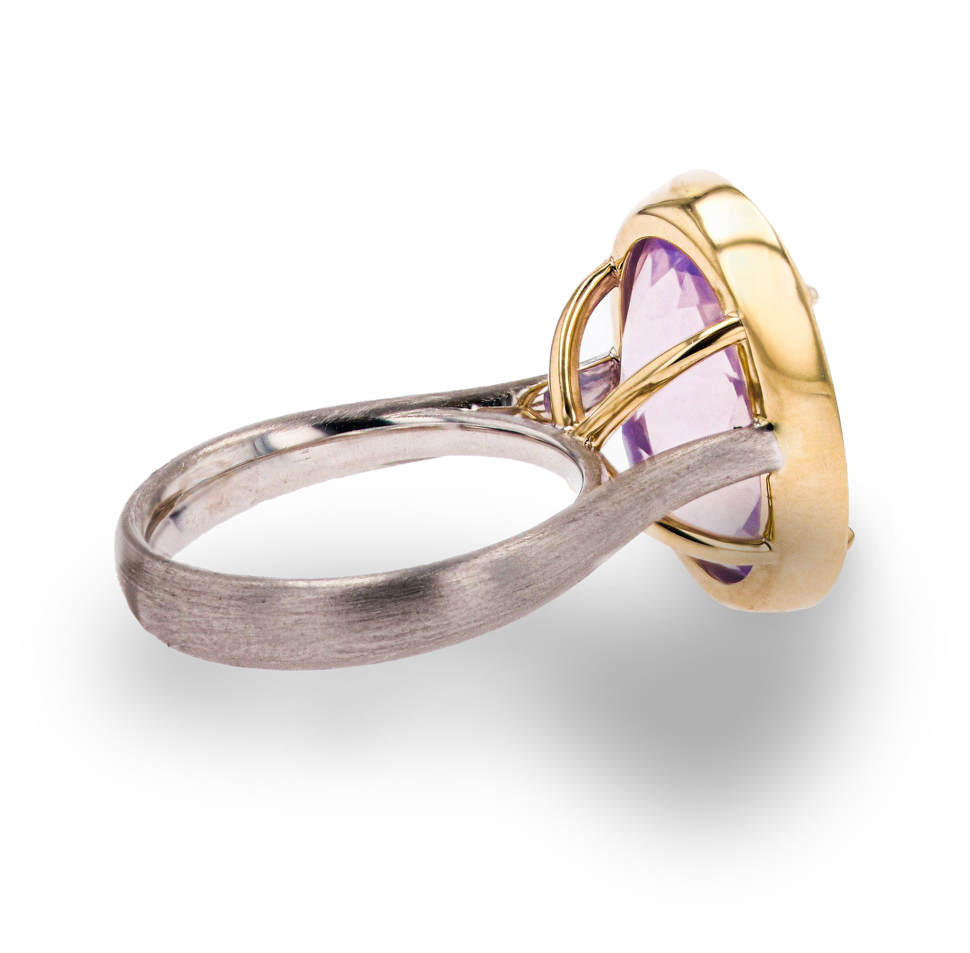 Moon Amethyst Bridge Gem Drop Ring - Skeie's Jewelers