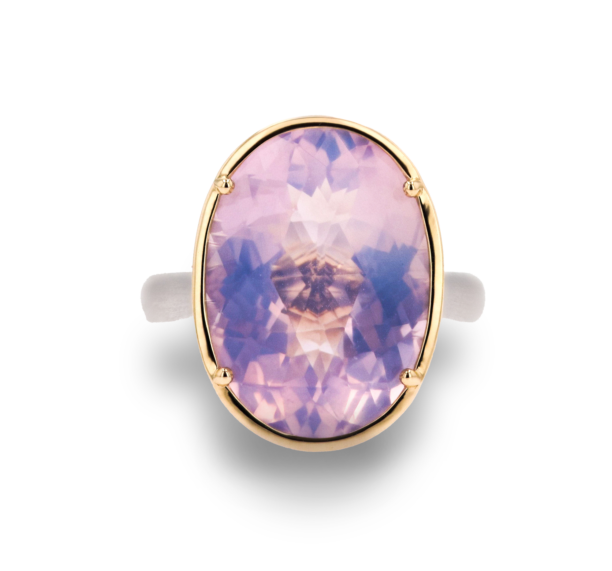 Moon Amethyst Bridge Gem Drop Ring - Skeie's Jewelers