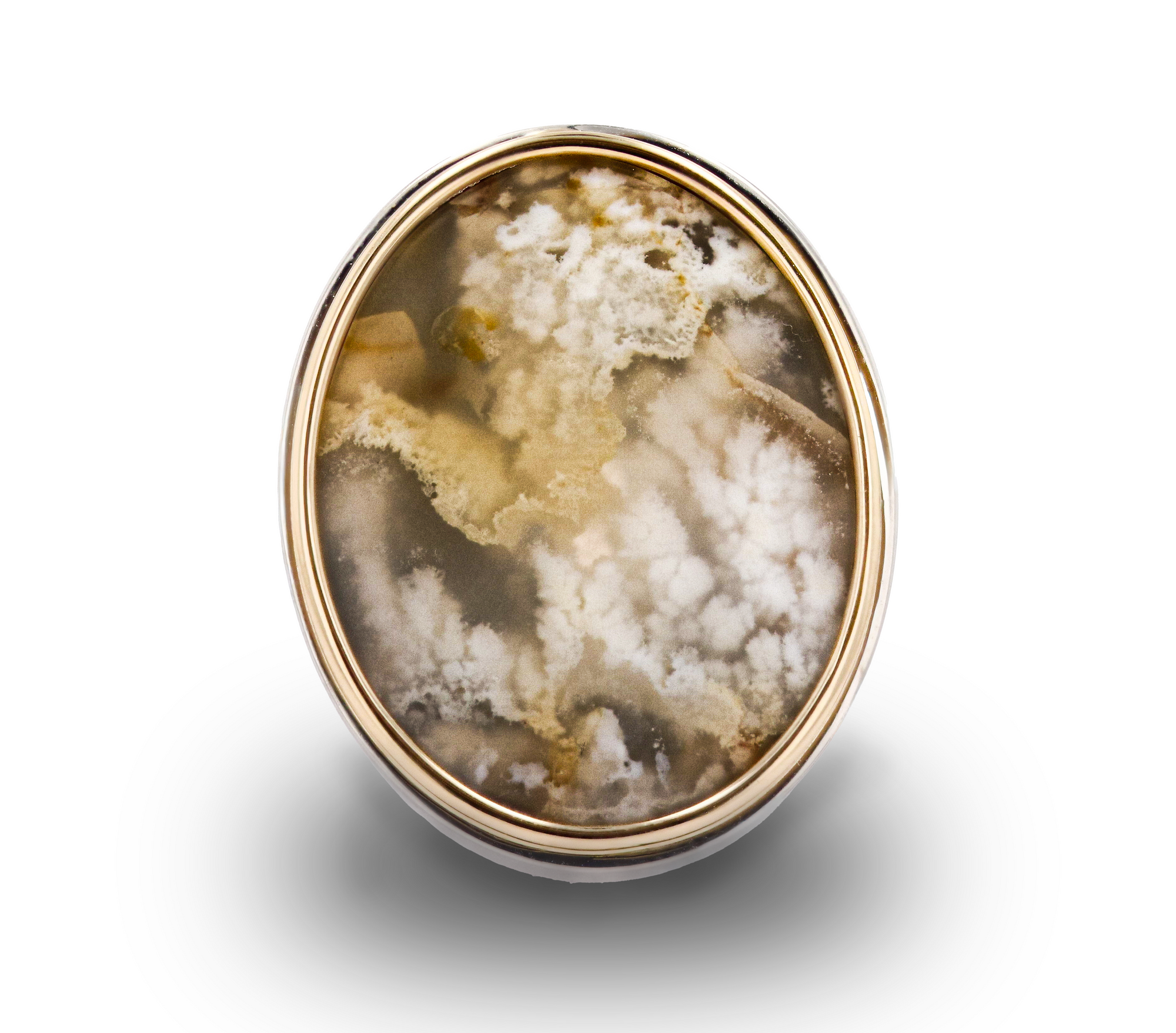 Oval Agate Gem Drop Ring - Skeie's Jewelers