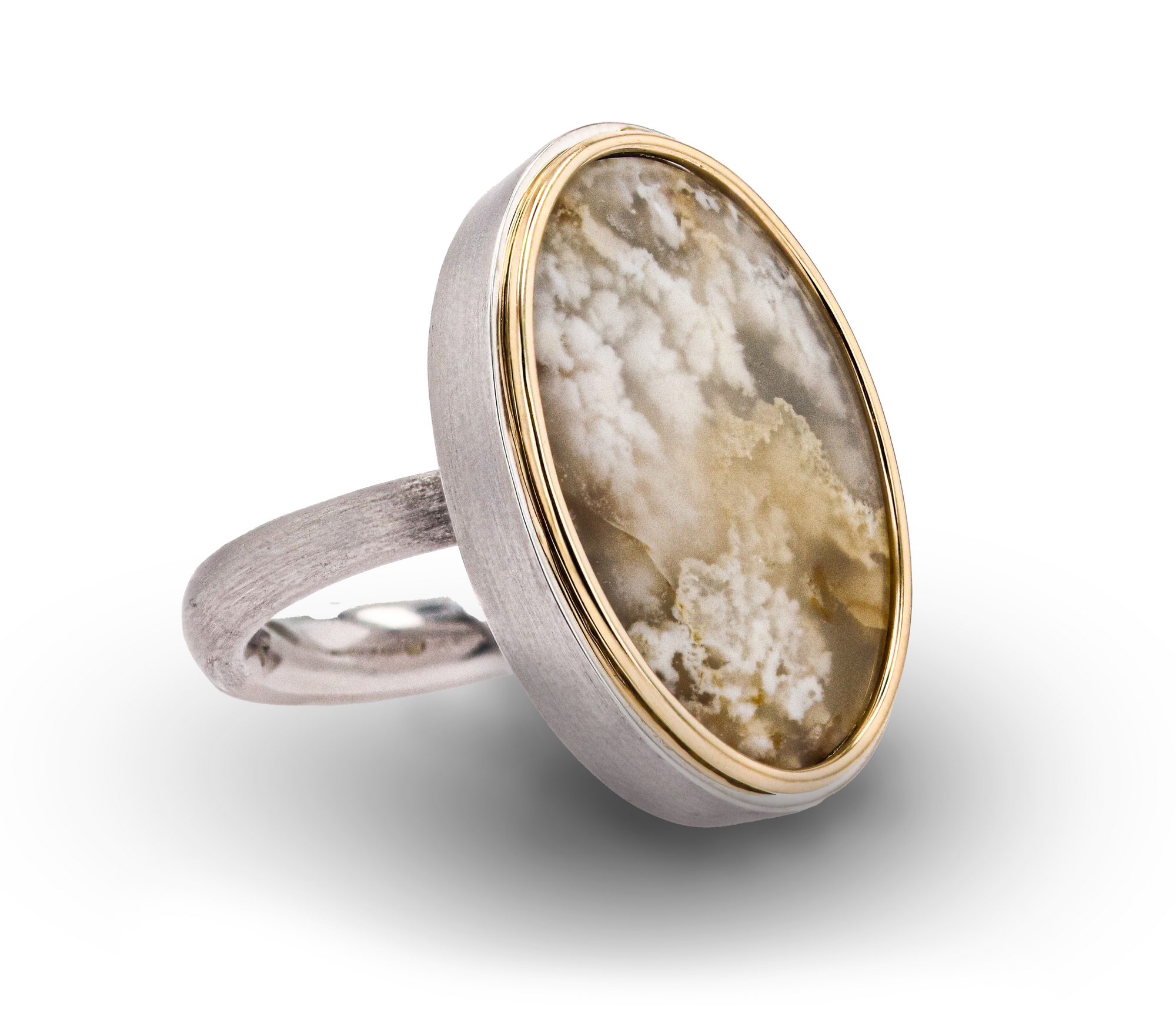 Oval Agate Gem Drop Ring - Skeie's Jewelers
