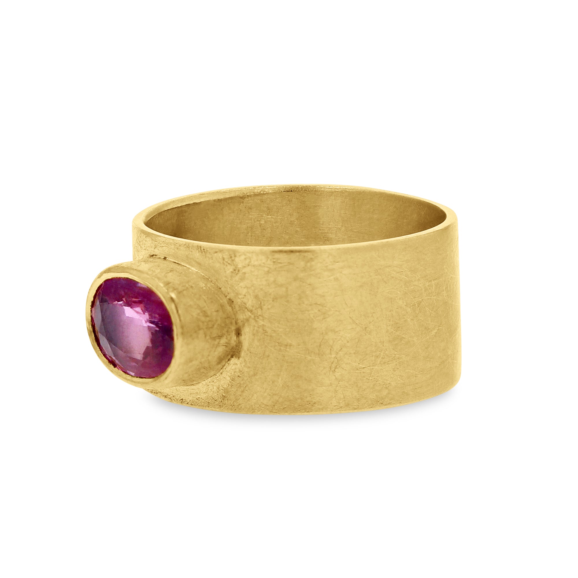 Petra Class Pink Sapphire Cigar Band - Skeie's Jewelers