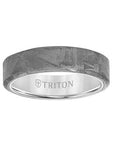 Beveled Edge Light Gray Meteorite Men's Band - Skeie's Jewelers