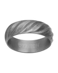 Gray Tantalum Rope Inlay Flat Edge Men's Band - Skeie's Jewelers