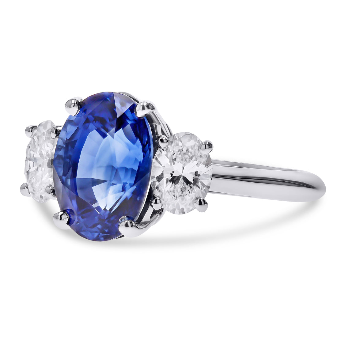 Sapphire and Diamond 3-Stone