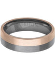 Dark Gray Tantalum and Rose Gold Square Edge Men's Band - Skeie's Jewelers