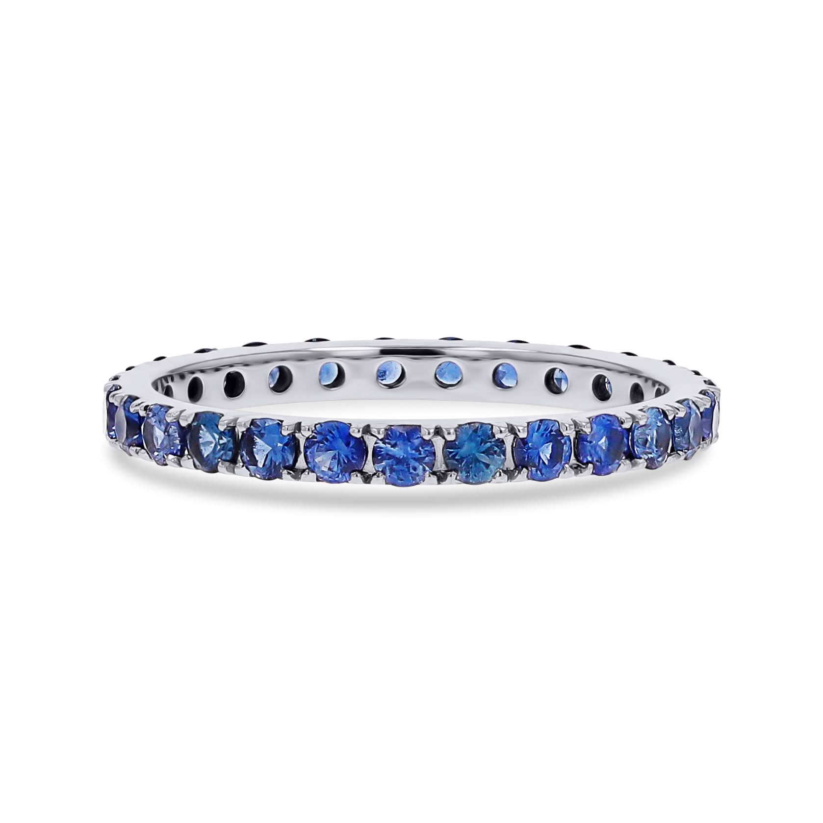 Blue Sapphire Eternity Stacking Band - Skeie's Jewelers