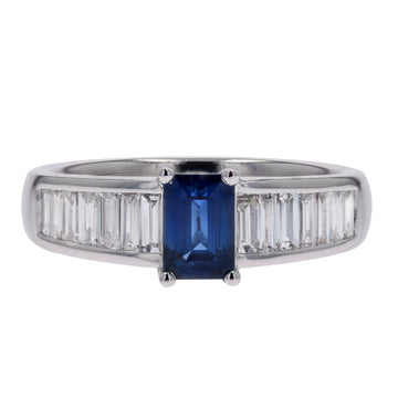 Sapphire and Baguette Diamond Ring - Skeie's Jewelers