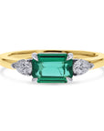 Emerald-Cut Emerald Three-Stone Ring - Skeie's Jewelers
