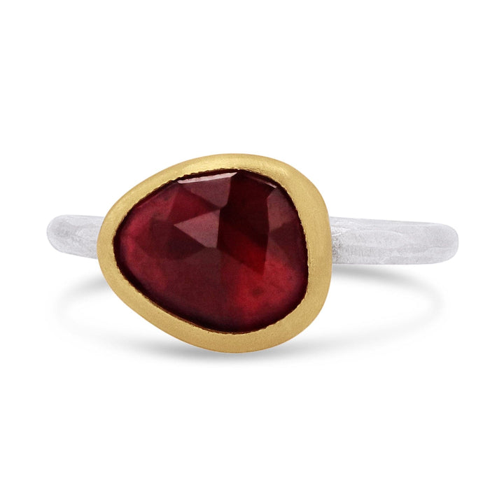 Lika Behar Yellow Gold & Oxidized Sterling Silver Pink Tourmaline Ring - Skeie's Jewelers