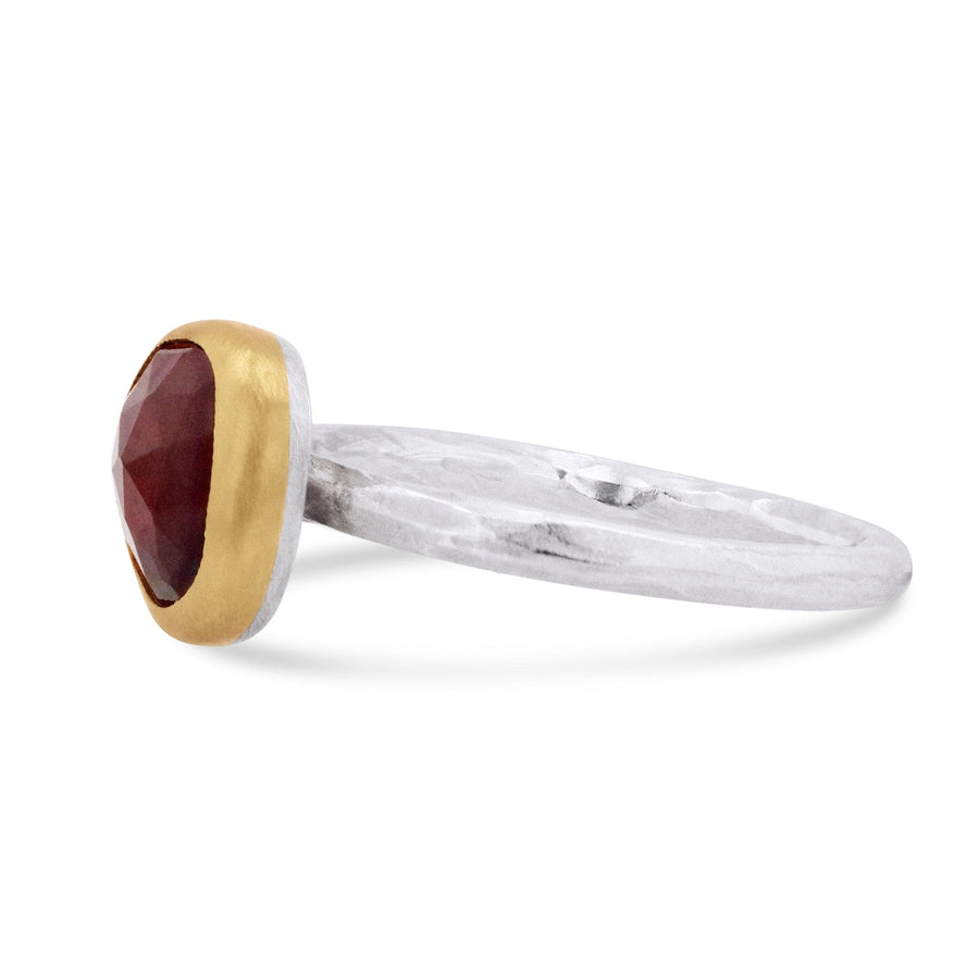 Lika Behar Yellow Gold & Oxidized Sterling Silver Pink Tourmaline Ring - Skeie's Jewelers