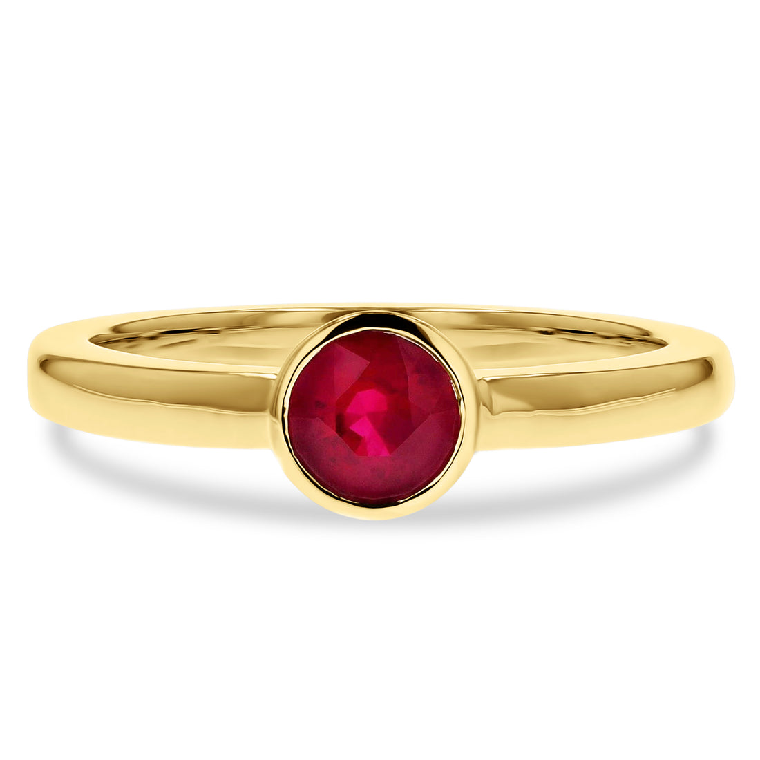 Bezel-Set Ruby Ring