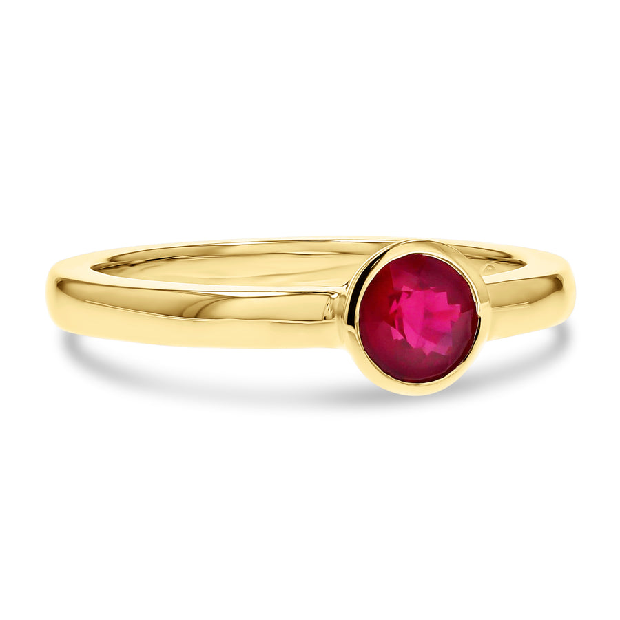 Bezel-Set Ruby Ring