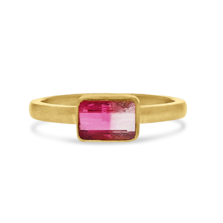 Lika Behar Yellow Gold Bicolor Pink Tourmaline Gemstone Ring