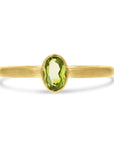Peridot Bezel-Set Gold Ring - Skeie's Jewelers