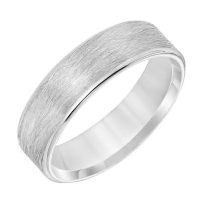 Concave Edge Carved Men's Band - Skeie's Jewelers