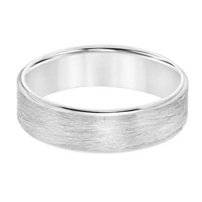Concave Edge Carved Men's Band - Skeie's Jewelers