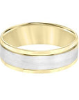 Two-Tone Yellow and White Gold Polished Men's Band - Skeie's Jewelers