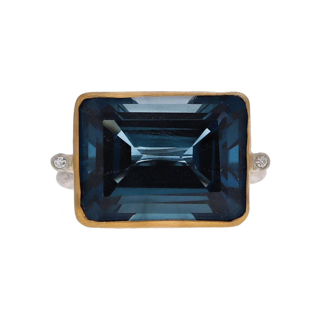 Lika Behar London Blue Topaz & Diamond Gemstone Ring - Skeie's Jewelers