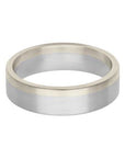 Platinum and Gold Asymetrical Inlay Men's Band - Skeie's Jewelers