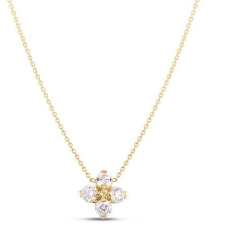Roberto Coin 'Love in Verona' Diamond Flower Pendant - Skeie's Jewelers