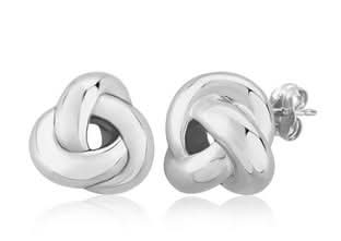 Sterling Silver Love Knot Studs - Skeie's Jewelers