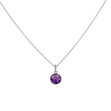 Amethyst Solitaire Pendant