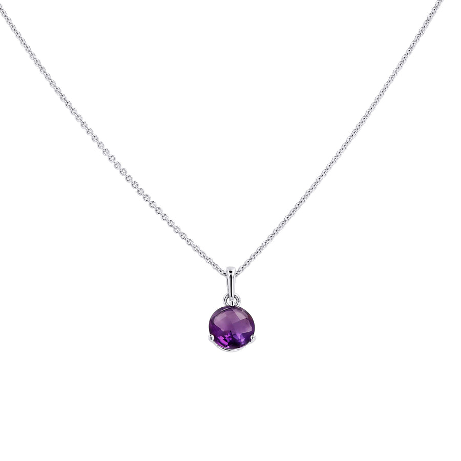 Amethyst Solitaire Pendant