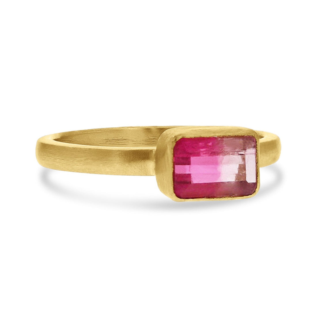 Lika Behar Yellow Gold Bicolor Pink Tourmaline Gemstone Ring