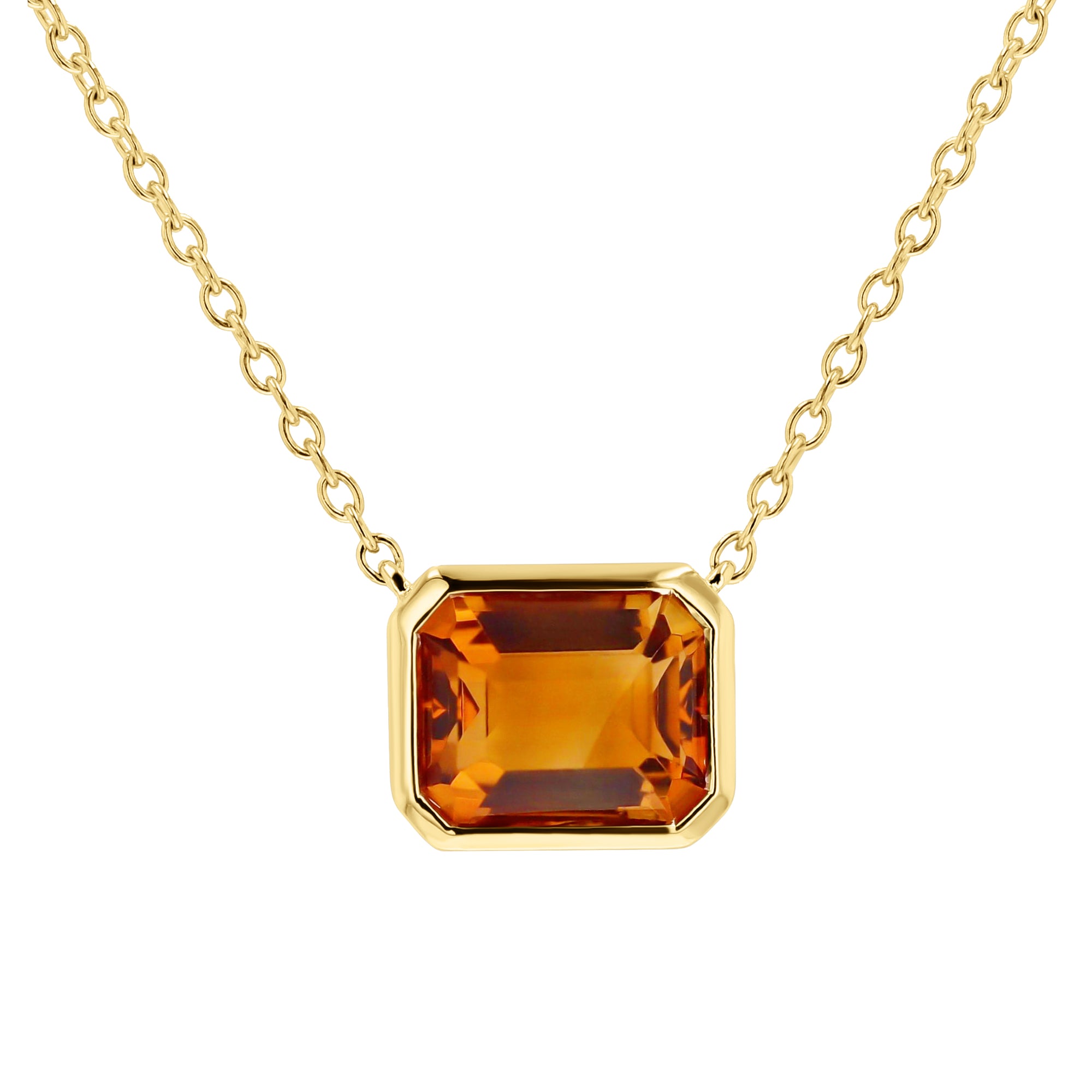 East-West Citrine Pendant Necklace - Skeie's Jewelers