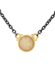 Lika Behar Oxidized Sterling Silver & Yellow Gold Opal Pendant - Skeie's Jewelers