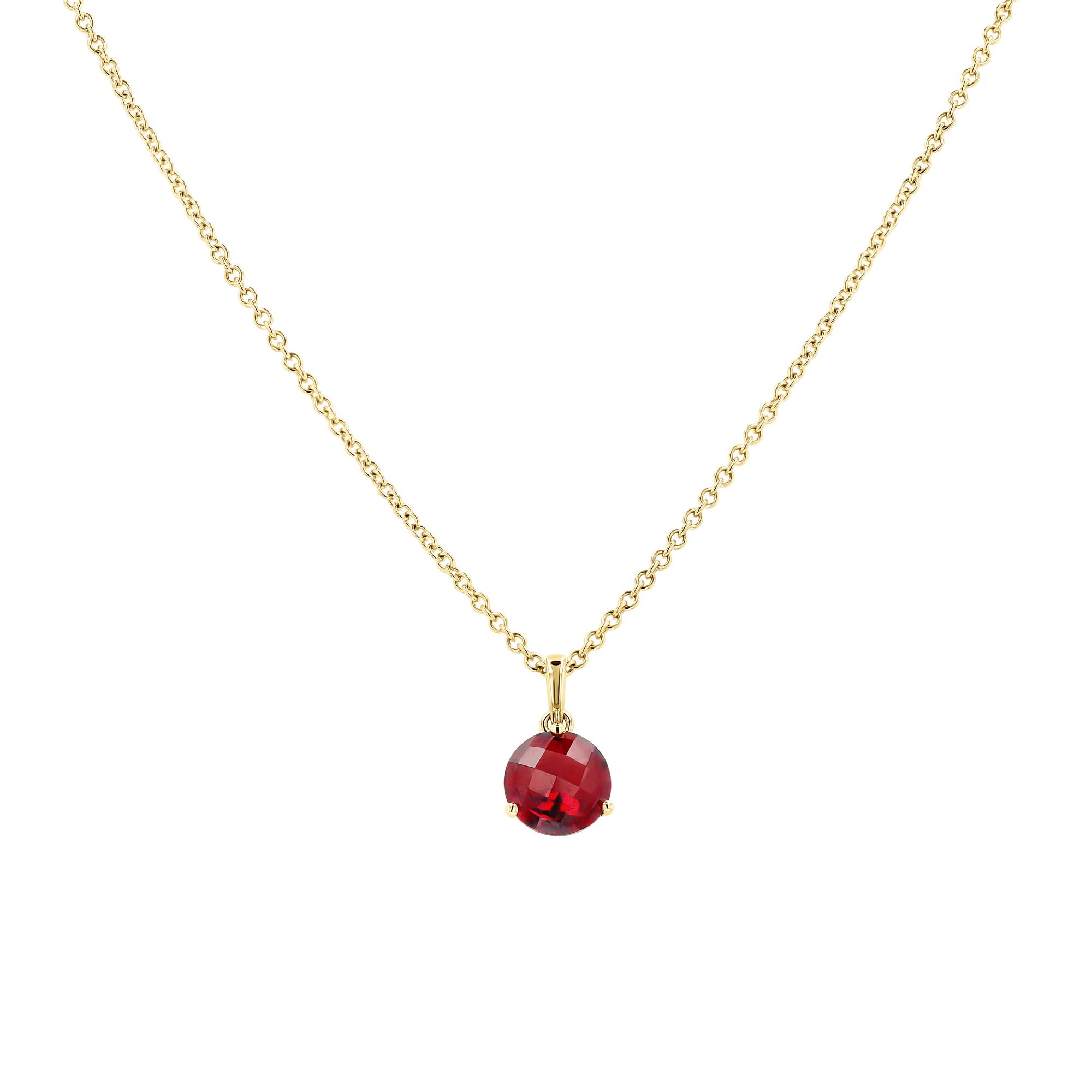 Garnet Solitaire Pendant - Skeie's Jewelers