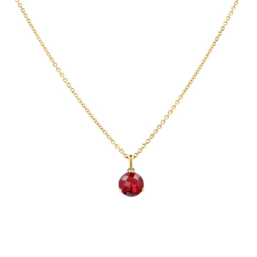 Garnet Solitaire Pendant