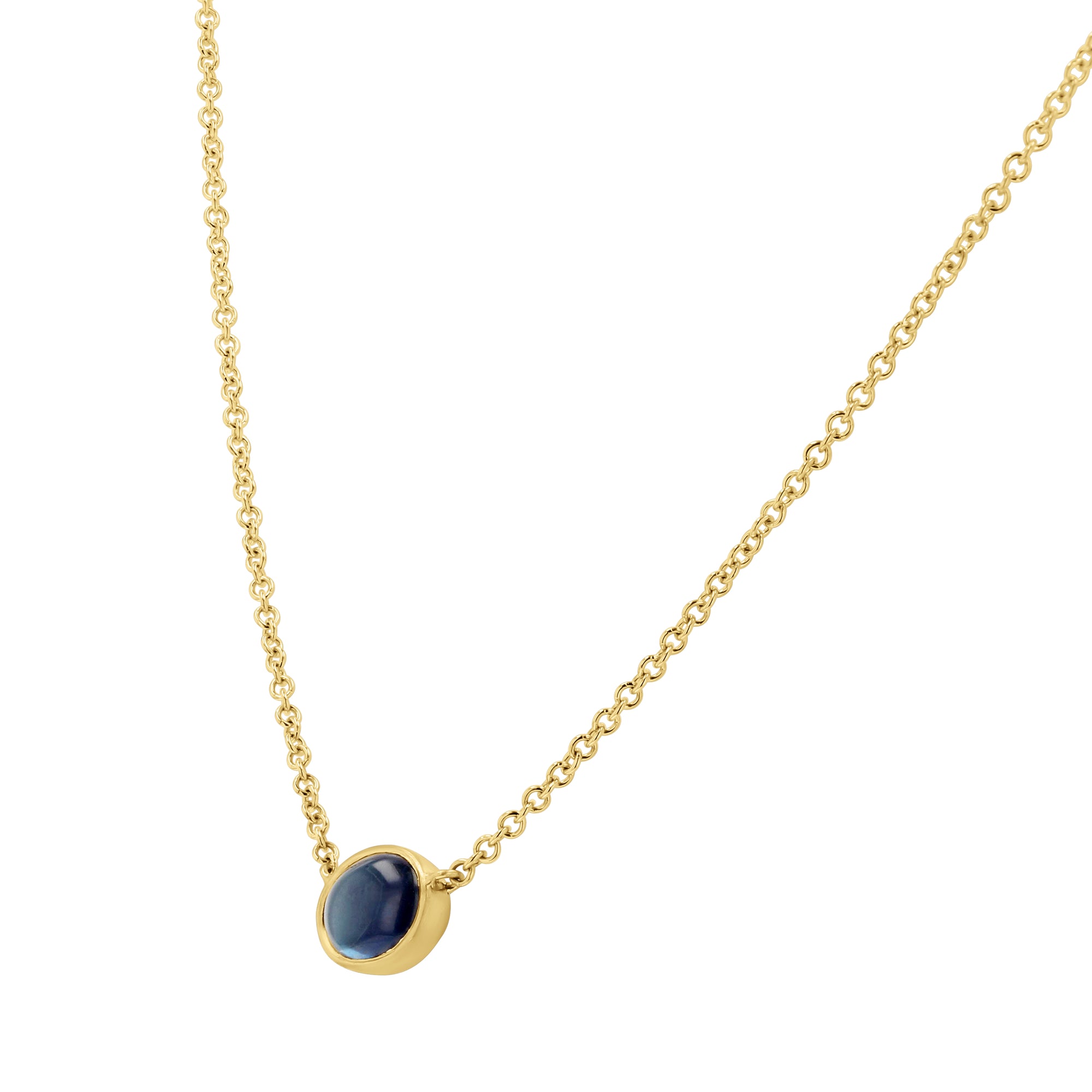 Blue Bezel-Set Tourmaline Necklace - Skeie's Jewelers
