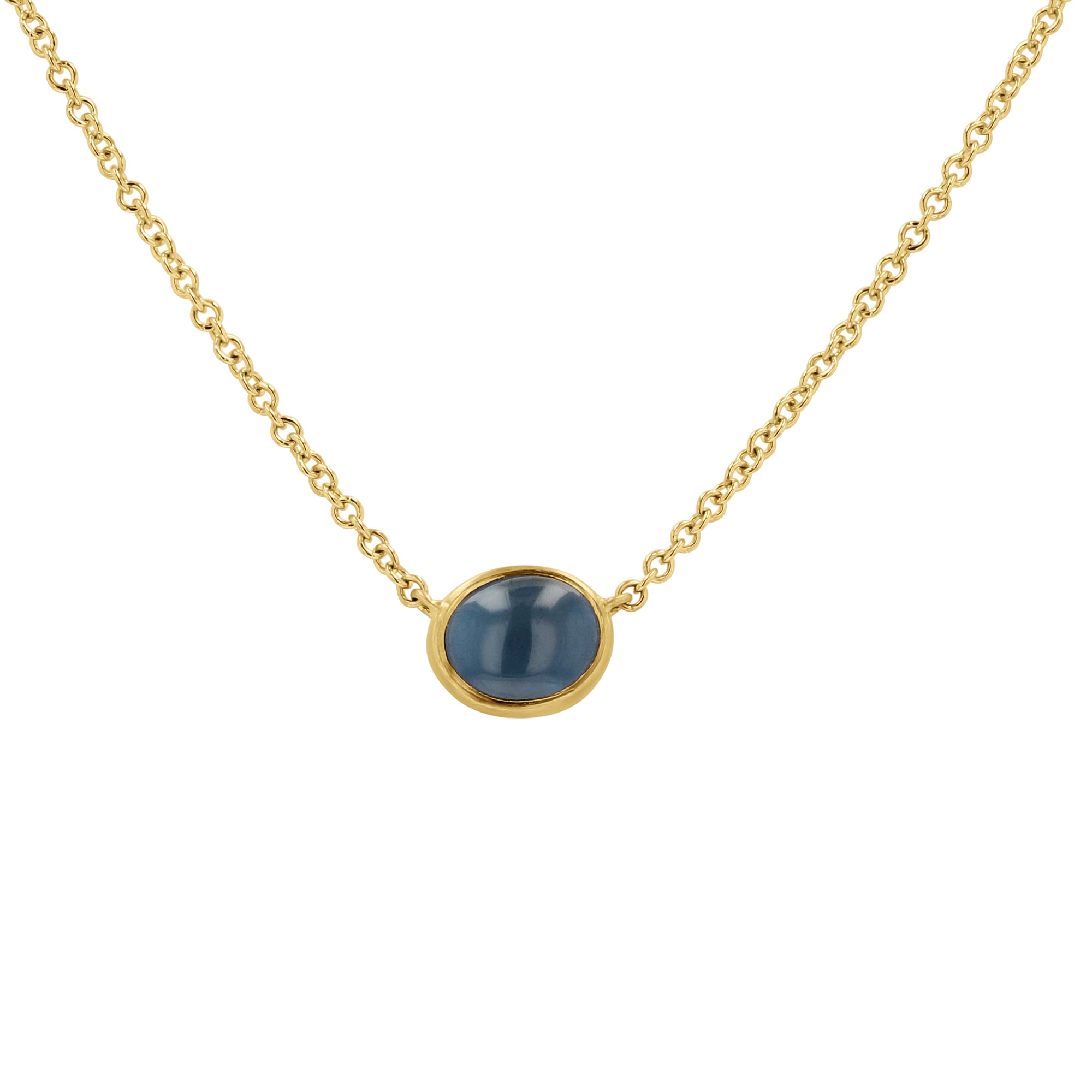 Blue Bezel-Set Tourmaline Necklace - Skeie's Jewelers