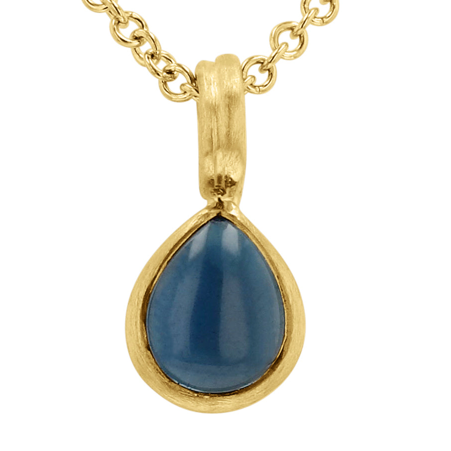 Pear Shape Blue Tourmaline Pendant - Skeie's Jewelers