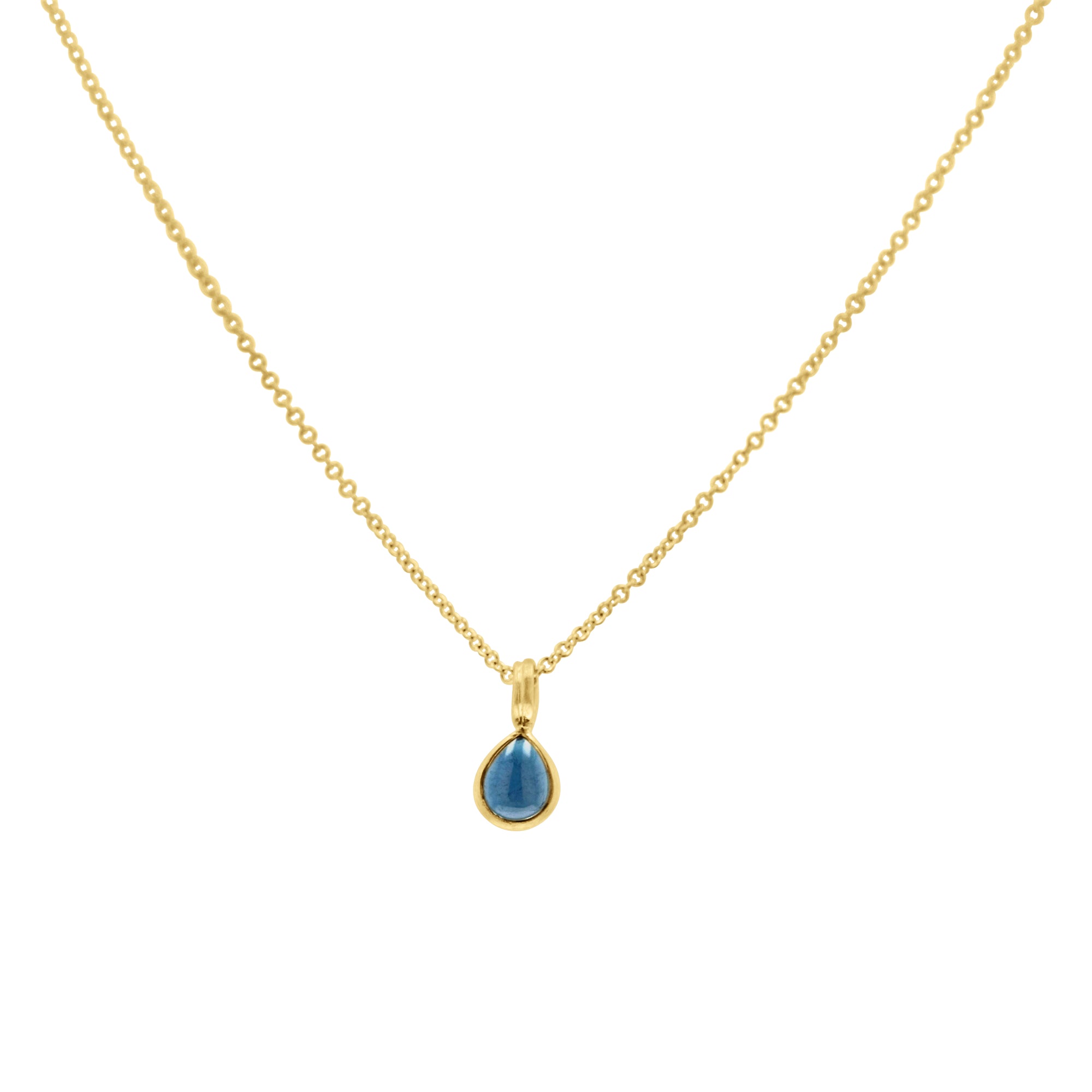 Pear Shape Blue Tourmaline Pendant - Skeie's Jewelers