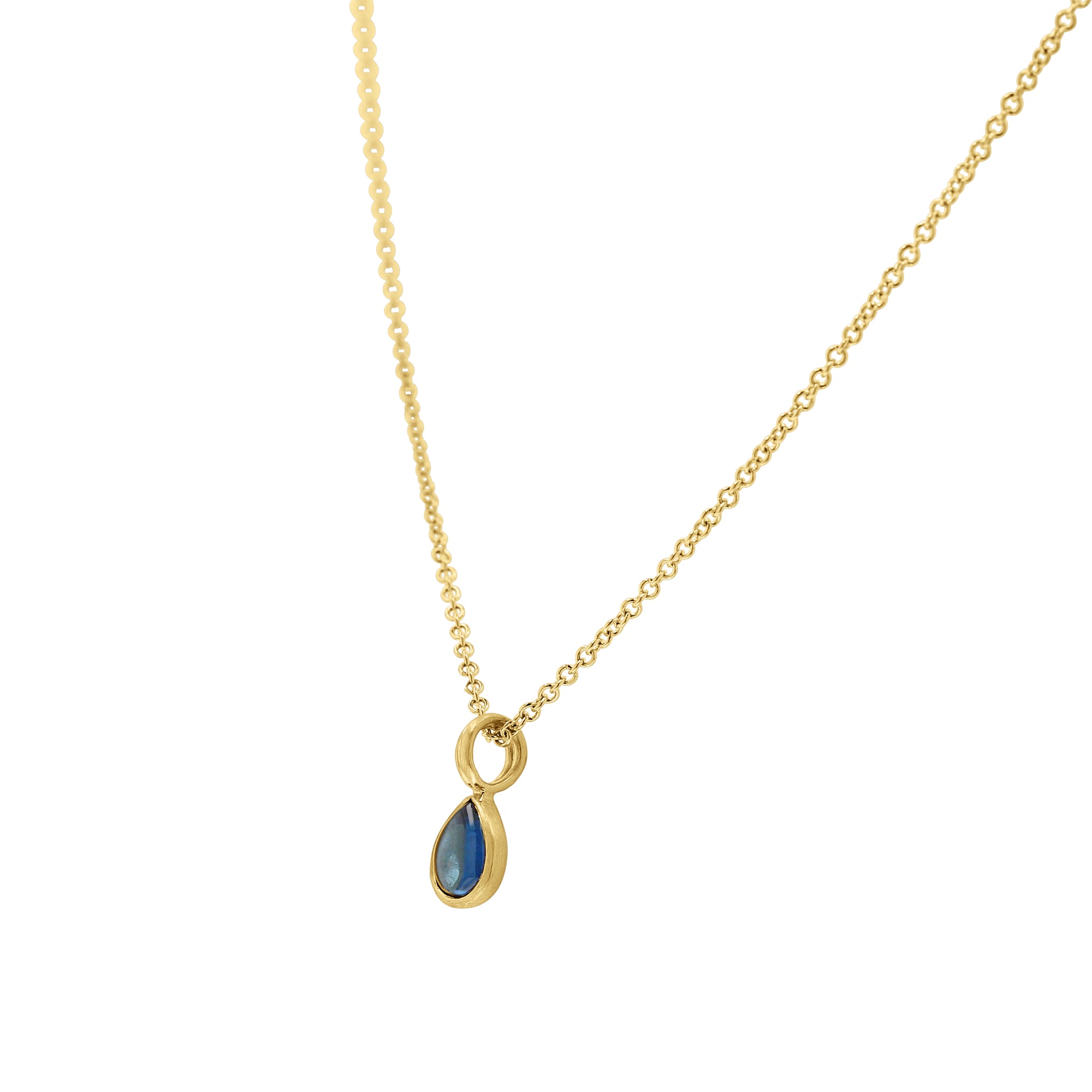 Pear Shape Blue Tourmaline Pendant - Skeie's Jewelers