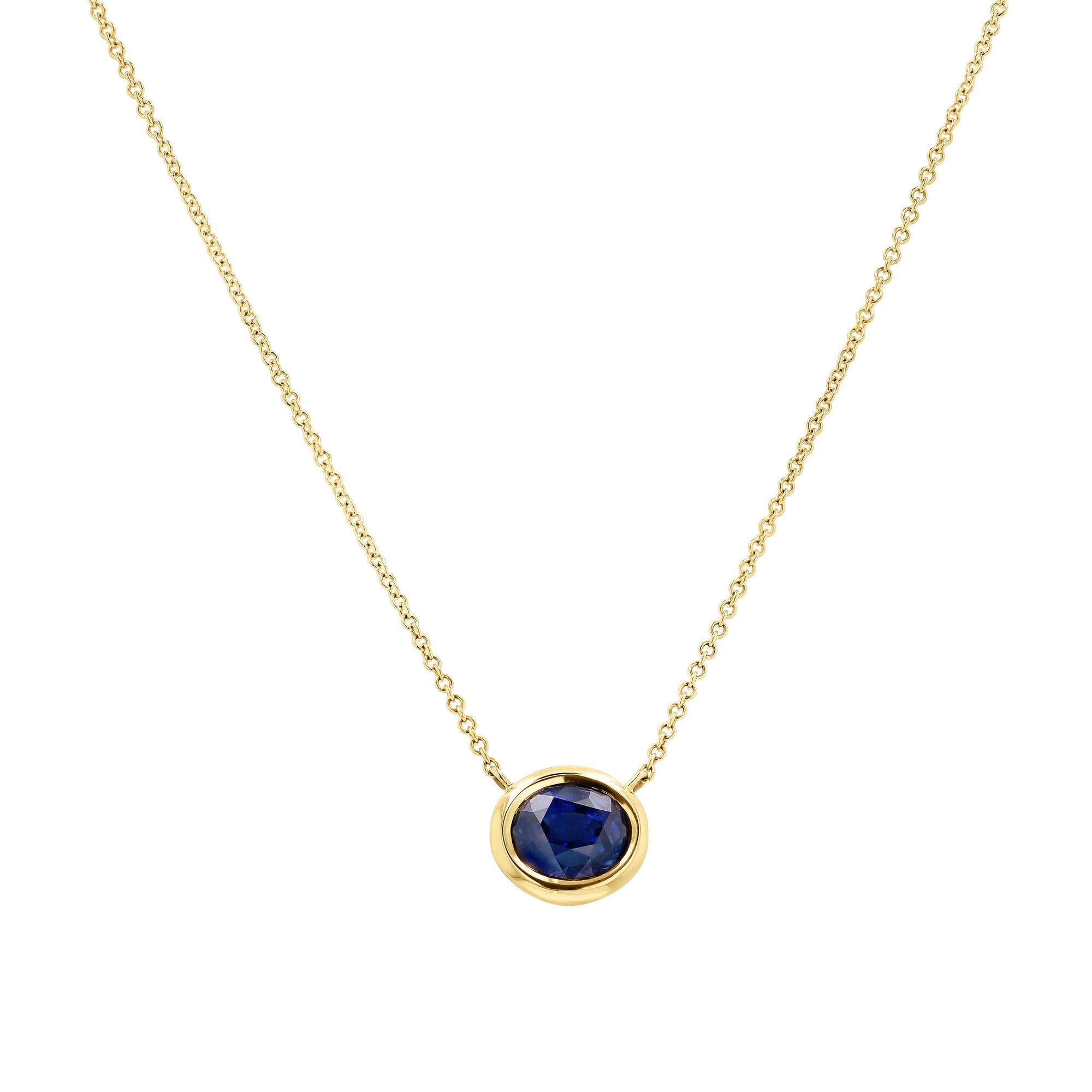 Sapphire Bezel-Set Necklace by Skeie's - Skeie's Jewelers